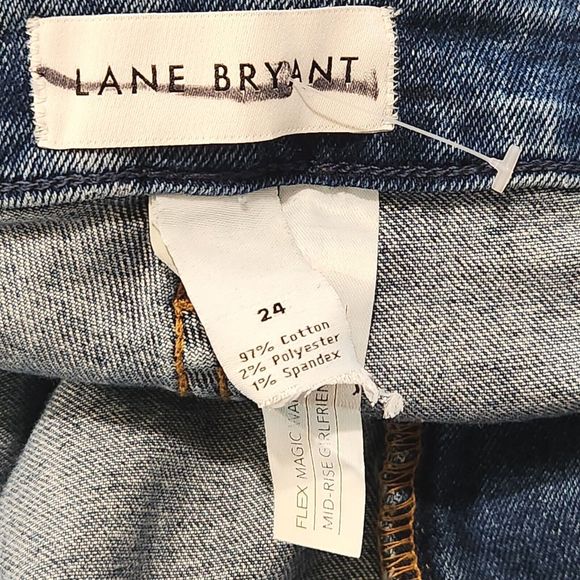 Lane Bryant Crop Jeans Size 24 Girlfriend Crop Jeans Mid Rise Blue B7 - Picture 10 of 11